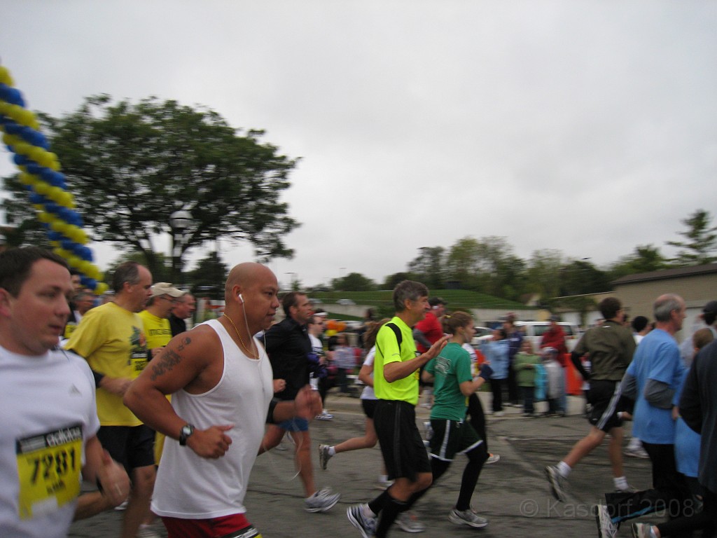 BHGH 2009 0116.jpg - The Big House Big Heat 5 and 10 K race. October 4, 2009 run in Ann Arbor Michigan finishes on the 50 yard line of the University of Michigan stadium.